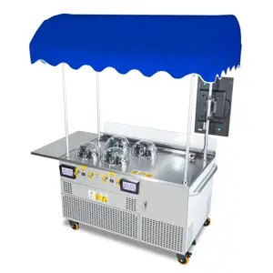 Pro V4 mobile vending cart automatico commerciale gelato make italiano bancone gelatiera macchina glace latte in polvere macchina