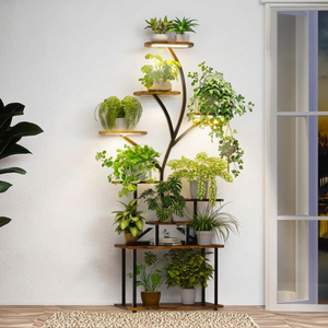 Étagère de rangement intérieure multicouche Étagère à fleurs <span class=keywords><strong>pour</strong></span> balcon avec jardinières Conception <span class=keywords><strong>d</strong></span>'<span class=keywords><strong>escalier</strong></span> - Product Image 3