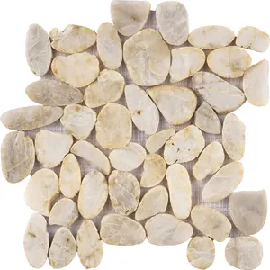 Wholesale high quality natural Pebble Stone Mosaic river rocks pebble stone mosaic tile