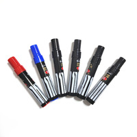 Marqueur permanent de qualité supérieure DH-900 Jumbo à pointe biseautée, séchage rapide, encre grande capacité, noir, bleu, rouge