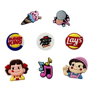 Ensemble de breloques de chaussures de dessin animé mignon pour chaussures Croc Fast Food Ice Cream Music Notes Characters Clog Charms pour fille - Product Image 5