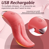 Zungenleckender Flexibler Vibrator USB Wiederaufladbar Wasserdicht I 10 Frequenzen