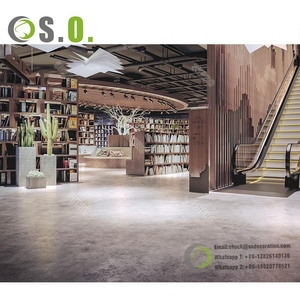 ชั้นวางหนังสือไม้พร้อมลิ้นชัก - Product Image 3
