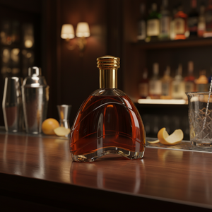 Bottiglia di Vetro Opaco da 700ml con Design a Onde e Tappo in Sughero, Bestseller Moderno per Whisky, Brandy, Rum, <span class=keywords><strong>Vodka</strong></span> - Product Image 1