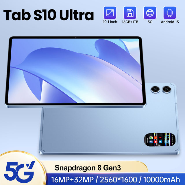 Tab S10 Ultra Business Smart Tablet 5G 16GB 1TB 10.1 Inch 32MP Rear Cam 10 Core Unlocked