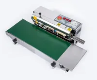 Machine de scellage continu FR-770, scelleuse de sacs semi-automatique à grande vitesse pour la production de snacks et d'aliments surgelés