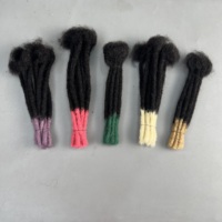 Extensions de cheveux naturels faits à la main en cheveux humains véritables, type Afro Kinky Bulk Wick Locs, peuvent être décolorés