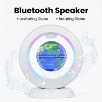 Globo Flotante Magnético con Rotación de 360°, Altavoz Bluetooth y Luz LED, Mapa del Mundo, Globo Flotante para Regalos Empresariales