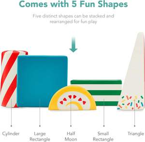 Structures de jeu en mousse souple pour enfants, coordonnées en couleur, pour grimper et ramper, favorisant le développement de l'enfant - Product Image 5