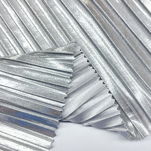 Tissu interlock respirant en polyester solide, tissu interlock plissé 100% polyester pour robe/ - Product Image 2