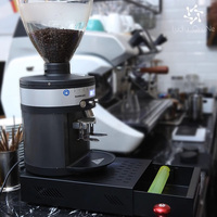 Tiroir de boîte à café Barista expresso en acier inoxydable réutilisable classique de haute qualité avec poignée en bois durable écologique