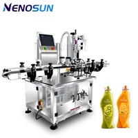 Machine de remplissage automatique NENOSUN à serrage par courroie, remplissage rapide par préhension de courroie pour bouteilles complexes et instables