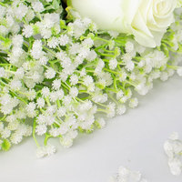 Fleurs artificielles de gypsophile réalistes et luxueuses, 29 cm, blanches, décoration de la maison, du mariage et du jardin pour le Nouvel An