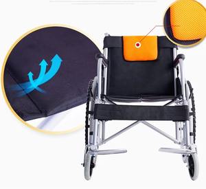 Silla de ruedas manual para discapacitados, scooter de pequeño volumen para ancianos, equipo de rehabilitación con respaldo para discapacitados - Product Image 3