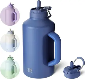 ステンレス製ウォーターボトルバルク、再利用可能な金属製スポーツウォーターボトルは、飲み物を高温または低温に保ちます