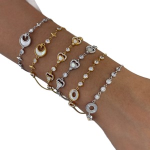 أساور وسلاسل مخصصة عصرية من الفولاذ المقاوم للصدأ وسبائك النحاس مطلية بالفضة والذهب الحقيقي، مجوهرات أنيقة - Product Image 1