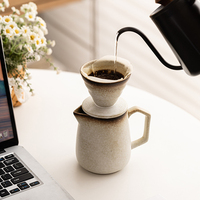 Ensemble de cafetière manuelle à filtre à dégoulinement Harmony Custom, portable, pour la maison et les voyages, classique, écologique, en porcelaine, personnalisable