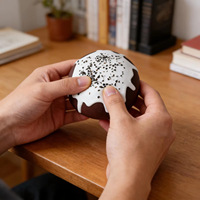 Jouet anti-stress personnalisable en polyuréthane en forme de pain vapeur au chocolat, souple et à récupération lente, 7cm/9cm