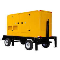 Groupe électrogène diesel mobile silencieux COMLER monté sur remorque 150 kW-200 kW avec ATS pour l'alimentation de secours et les chantiers de construction