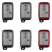 Vente en usine, accessoires d'intérieur, housse de clé pour Toyota Camry Prado, étui de clé de voiture en Fiber de carbone à la mode