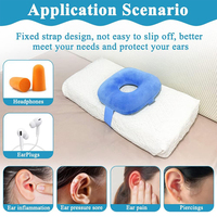 Coussin de protection pour oreille perforée pour dormeurs latéraux avec trou, CNH Donut Protector, pour soulager les douleurs et les irritations liées à la pression de l'oreille, coussin de soins médicaux