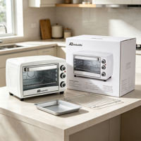 Four électrique Anbolife 23L 1600W, four à toaster de comptoir, four à friture à air, contrôle de la température, minuterie 60 min, 4 éléments chauffants