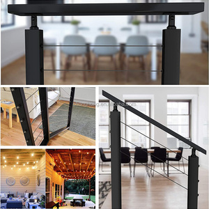 Câble de garde-corps intérieur de 150 pieds, câble d'avion 7x7 1/8" noir en <span class=keywords><strong>acier</strong></span> inoxydable T316, câble métallique pour <span class=keywords><strong>escalier</strong></span>, terrasse et clôture - Product Image 5