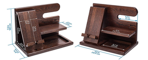 New Top Seller Ningbo Phone Accessories Desktop Office Men Wallet Key <strong>Glasses</strong> Organizer <strong>Nightstand</strong> Wood Phone <strong>Holder</strong> - Product Image 4