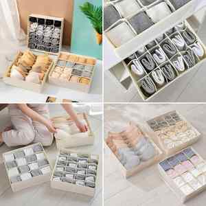Square Modern Sock Underwear Organizer Dividers Non-woven Fabric Foldable Eco-Friendly 10-20L Capacity Cabinet <b>Storage</b> <b>Boxes</b> - Product Image 4