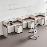 Combinación de Escritorio y Silla de Oficina Modular de Madera, Diseño Moderno y Sencillo para Estación de Trabajo de Servicio al Cliente de Comercio Electrónico