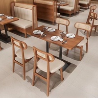 Ensemble de meubles de restaurant en bois massif, table et chaise de restaurant, chaise de dîner, table de dîner, table et chaise de magasin de café