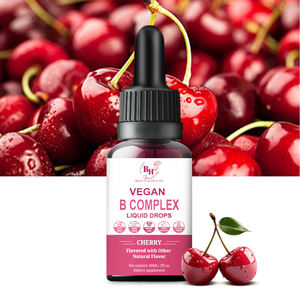 Oem/odm vegan <span class=keywords><strong>B</strong></span> <span class=keywords><strong>Complex</strong></span> Liquid Drops สำหรับสุขภาพกายและการเผาผลาญของเซลล์เชอร์รี่รส60มล. - Product Image 1