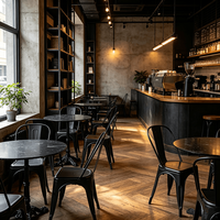 Table de salle à manger en métal robuste pour restaurants, cafés et hôtels, vente en gros d'usine.