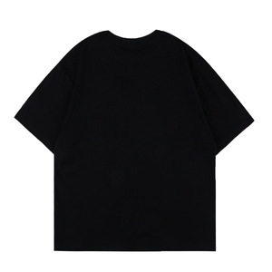Camiseta Azul Extra Grande para Hombre, Cuello Redondo, Manga Corta, Letra Bordada, Estilo Casual Urbano, Logotipo Personalizado - Product Image 2