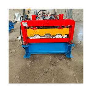 Behälter farbe Stahl fliesen form geräte Verschiedene Spezifikationen der Boden <span class=keywords><strong>deck</strong></span> press maschine Press fliesen form maschine - Product Image 5