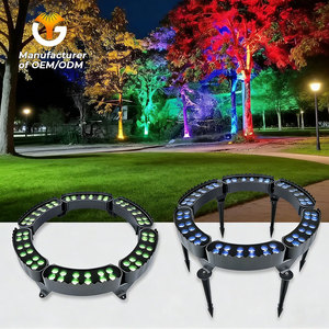 <strong>Outdoor</strong> Electric Aluminum IP66 Waterproof Palm <strong>Tree</strong> Ring <strong>Light</strong> Remote Control 5-Year Warranty 2700K Warm White Garden Lighting - Product Image 1