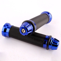 Poignées en caoutchouc pour moto tout-terrain, motocross, pour guidon de 7/8'' (22 mm), moto de rue, moto tout-terrain avec embout de guidon en aluminium billette