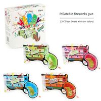 Nouveau pistolet à confettis en forme de pistolet, feux d'artifice portatifs gonflables pour fête d'anniversaire, célébration de vacances