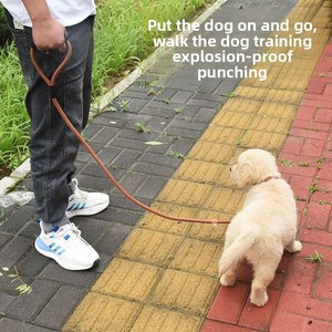 Tali Anjing Retraktil Nylon Ramah Lingkungan, Tahan Lama, Nyaman, dengan Dekorasi Pita Polos Klasik untuk Semua Ras - Product Image 4