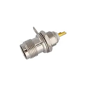 RF Connector TNC Female Jack Bulkhead Panel Mount with Nut and Solder Cup