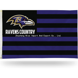 45 thiết kế đội bóng đá mỹ <span class=keywords><strong>baltimore</strong></span> ravens Mũ bảo hiểm champiins tùy chỉnh cờ 3x5 FT trong nhà ngoài trời biểu ngữ với 2 Grommet - Product Image 5