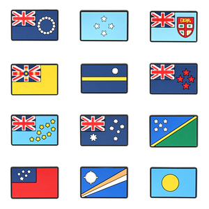 Charm per Scarpe con Bandiera dell'<span class=keywords><strong>Oceania</strong></span>, Decorazione per Zoccoli, Stili Nuova Zelanda e Australia, Charm per Scarpe con Bandiera Australiana all'Ingrosso - Product Image 6