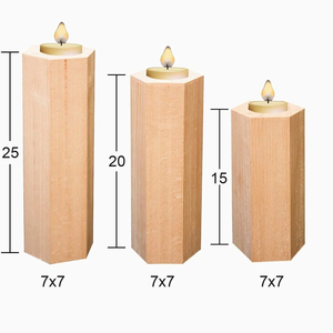 Подсвечники для свечей с резным деревянным украшением - Product Image 5