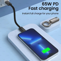 Cable USB C de 240W 65W con Carga Rápida PD, Cable de Carga Portátil para Teléfono, Cable de Datos USB C para Teléfono 17 Xiaomi Huawei