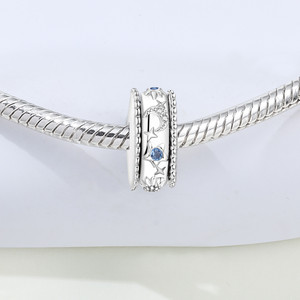 Original White Copper <b>Bead</b> <b>Bracelet</b> - DIY Star and Moon Isolation <b>Bead</b> Jewelry, Personalized Women's Jewelry - Product Image 2