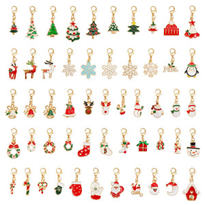 Colgante de decoración navideña de aleación con diseño de dibujos animados, pequeño, adecuado para ropa, bolsos, zapatos, sombreros y llaveros. - Product Image 1