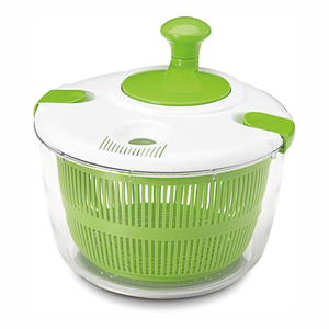 Essoreuse à salade manuelle 5L avec râpe et trancheuse à légumes, couvercle sécurisé et bol égouttoir - Product Image 1