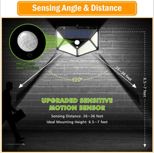 Đèn LED 100 Ngoài Trời Năng Lượng Mặt Trời, Đèn Đường Trang Trí Sân Vườn Cảm Biến Chuyển Động Chống Nước, Đèn Treo Tường Năng Lượng Mặt Trời - Product Image 4