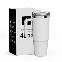 Moioco MK32 OEM Gobelet isotherme en acier inoxydable de 40 oz pour voiture |   Gobelet isotherme anti-fuite avec paille et poignée, isolation thermique 6-12 heures, sans BPA