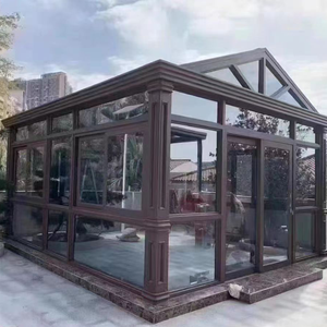 Di alta qualità bianco classico vetro case giardino esterno veranda libera in stile francese case verdi pergolato di vetro - Product Image 3